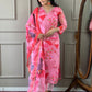 Rajwada Pink Viscose Printed Stitched Kurta Set For Women
