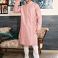 Rajwada Multi Printed Cotton Traditional Kurta Set For Men