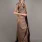 Grey Silk Blend Woven Saree With Unstitched Blouse
