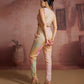 Rajwada Pink Cotton Blend Printed Co-ord Set For Women