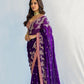 Rajwada Blue Georgette Embellished Saree For Women