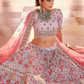 Rajwada Women Grey Embroidered Crepe Semi Stitched Lehenga With Unstitched Blouse