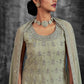 Rajwada Women Green Embroidered Partywear Stitched Kurta Set