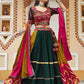 Rajwada Multicolor Rayon Embroidered Stitched Lehenga With Blouse For Women