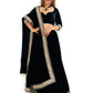 Rajwada Women Designer Black Semi Stitched Lehenga With Unstitched Blouse