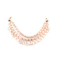 Rajwada Women Golden And White Necklace Set With Statement Earrings