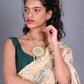 Rajwada Green Meenkari And Kundan Embellished Neck Piece For Women