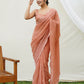 Rajwada Peach Georgette Embroidered Saree With Unstitched Blouse For Women