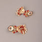 Rajwada Women Delicate White Meenakari Earrings