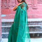 Rajwada Green Cotton  Saree  With Unstitched Blouse for Women