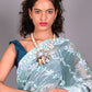 Rajwada Off White Faux Pearls Embellished Long Neck Piece For Women