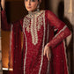 Rajwada Red Georgette Embroidered Semi-Stitched Kurta Set For Women