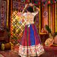 Rajwada Multicolor Georgette Printed Semi-Stitched lehenga For Women