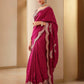 Rajwada Maroon Silk Blend Embellished Saree For Women