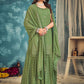 Rajwada Green Georgette Embellished Stitched Salwar Suit Set For Women