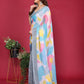 Rajwada Multicolor Silk Blend Printed Saree For Women