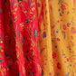 Rajwada Red Silk Blend Embroidered Semi-Stitched Lehenga Choli For Women