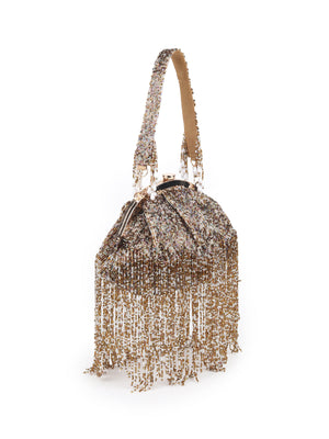 Rajwada Women Stunning Gold And Silver Tassel Batuwa