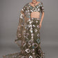 Rajwada Olive Net Foil Mirror Work Stitched Lehenga Set For Women