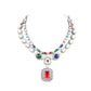 Rajwada Women Stylish Multicolored Kundan Necklace Set