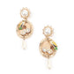 Rajwada White Dangler Earring With Birdie For Women