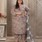 Rajwada Olive Green Rayon Printed Kurta Set For Women