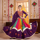 Rajwada Multicolor Viscose Cotton Embroidered Semi-Stitched Lehenga Choli For Women
