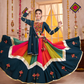 Rajwada Multicolor Viscose Cotton Embroidered Semi-Stitched Lehenga Choli For Women