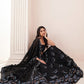 Rajwada Black Georgette Embroidered Semi Stitched Lehenga With Unstitched Blouse for Women