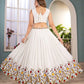 Rajwada White Chinon Sequence Embroidered Semi-Stitched Lehenga For Women