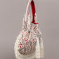 Rajwada Red Embroidered Potli Bag with Tassels For Women
