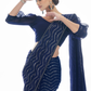 Rajwada Women Dark Blue Georgette Saree With Unstitched Blouse
