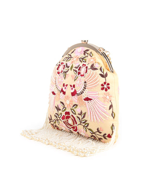 Rajwada Women Beige Lovely Batuwa Handbag