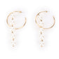 Rajwada Patterned Hoop Earring With Faux Pearls For Women
