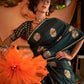 Rajwada Dark Green Satin Woven Saree With Unstitched Blouse For Women