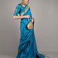 Blue Silk Woven Saree With Unstitched Blouse