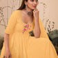 Rajwada Women Classy Yellow Georgette Stitched Salwar Suit