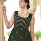 Rajwada Women Designer Dark Green Georgette Semi Stitched Gown