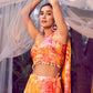 Rajwada - Pink and Yellow Stitched Lehenga