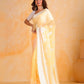 Rajwada Yellow Georgette Woven Design Saree With Unstitched Blouse For Women