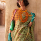Rajwada Green Tissue Printed Saree With Unstitched Blouse For Women