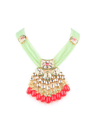 Rajwada Women Sea Green Choker Neck Piece