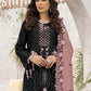 Rajwada Black Georgette Embroidered Semi-Stitched Kurta Set For Women