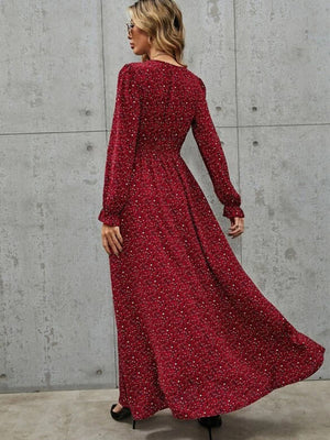 Rajwada Red Chiffon Stitched Embellished Indo Western Dress For Women