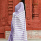 Rajwada Light Purple Cotton  Saree  With Unstitched Blouse for Women