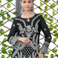 Rajwada Black Silk Blend Embroidered Semi-Sitched Kurta Set For Women