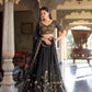 Rajwada Black Silk Blend Embroidered Lehenga For Women
