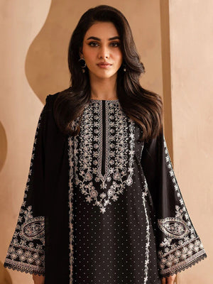 Rajwada Black Georgette Embroidered Semi-Stitched Kurta Set For Women
