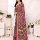 Rajwada Maroon Georgette Printed Saree For Women