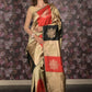 Rajwada Grey Woven Silk Blend Saree With Unstitched Blouse For Women